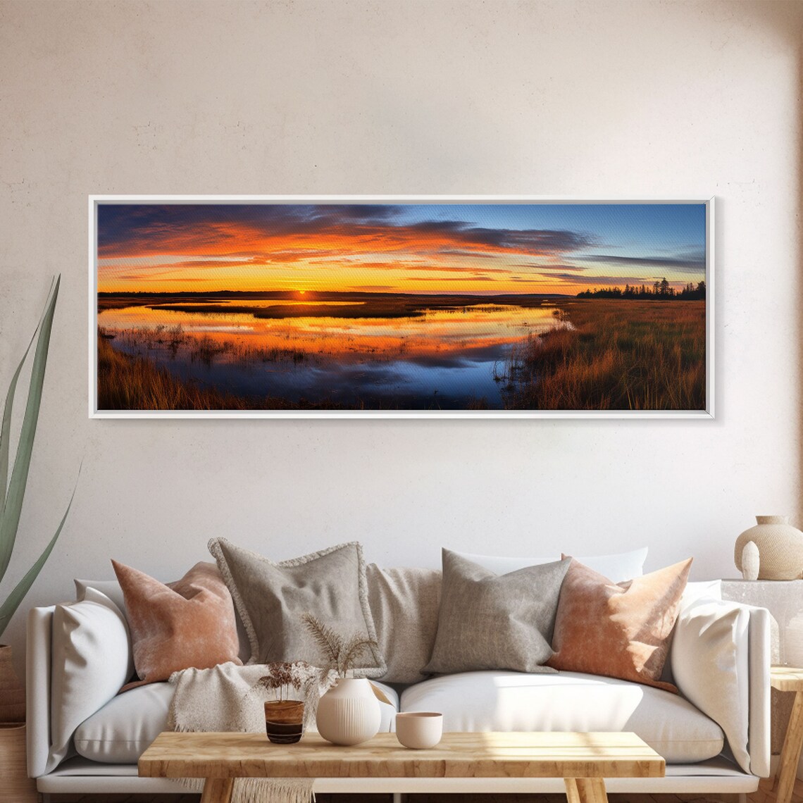 Everglades National Park Sunset Marshland Water Reflection Panoramic Poster - Image 5