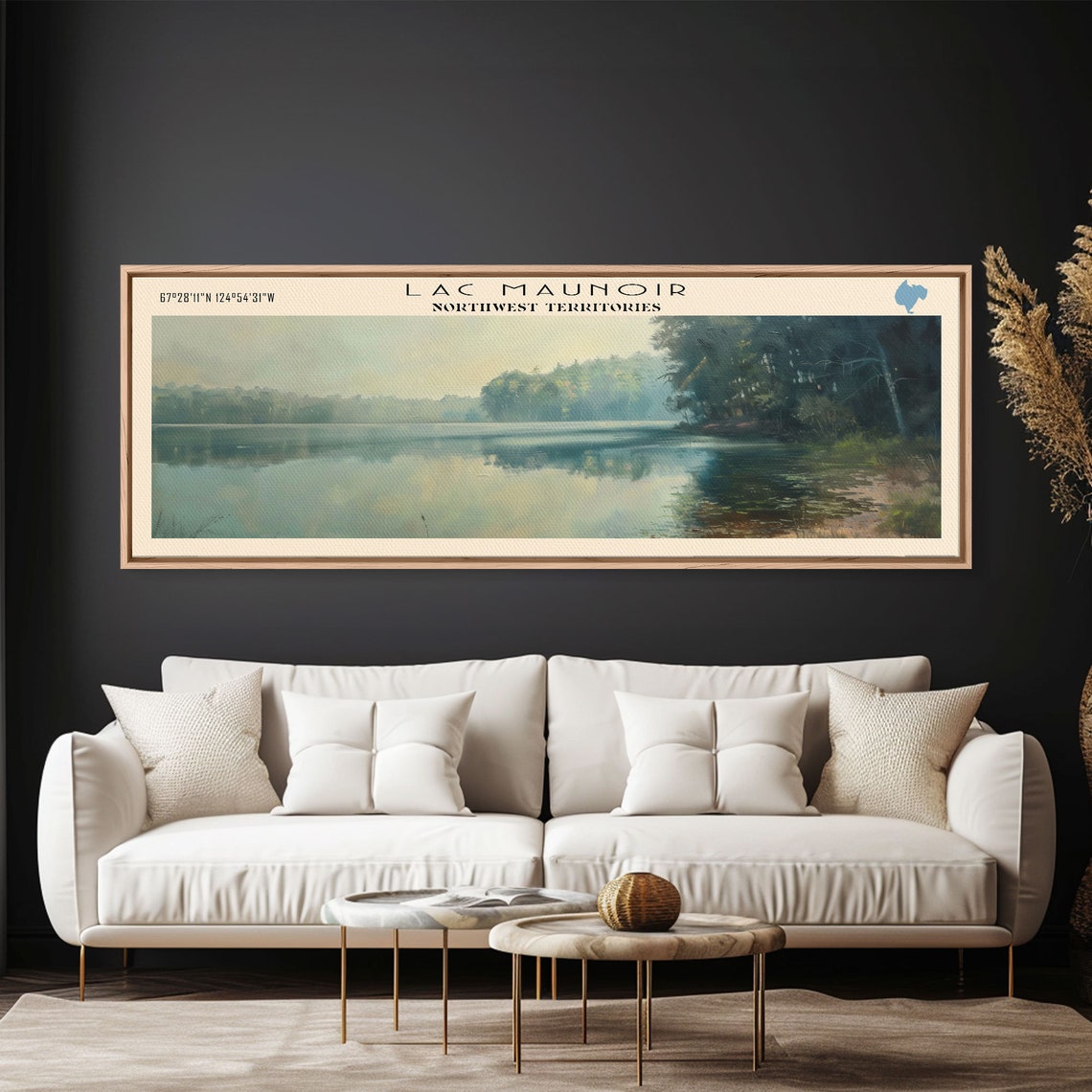 Lac Maunoir Northwest Territories Teal Water Lush Forest Poster