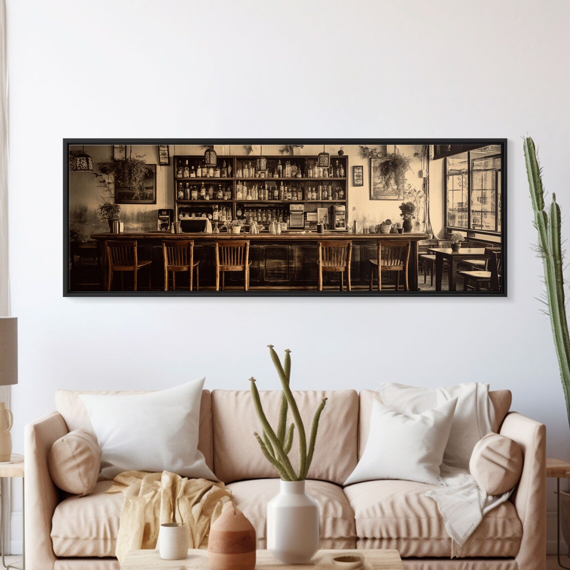 Old Timey Western Bar Sepia Art Print, Kitchen Wall Art - Image 6