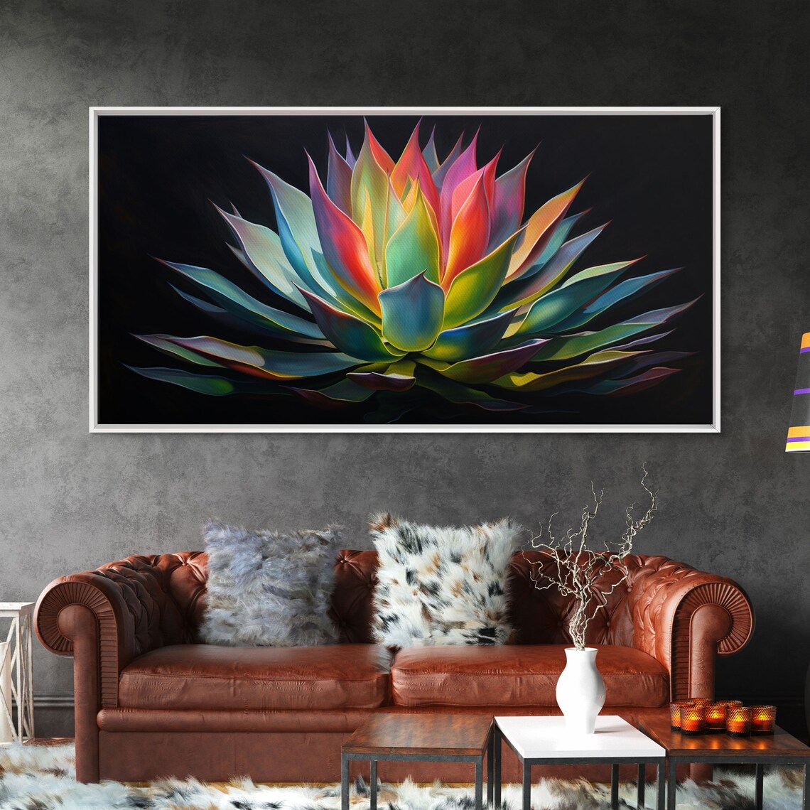 Rainbow Agave Art Print, Modern Southwest Decor - Image 6