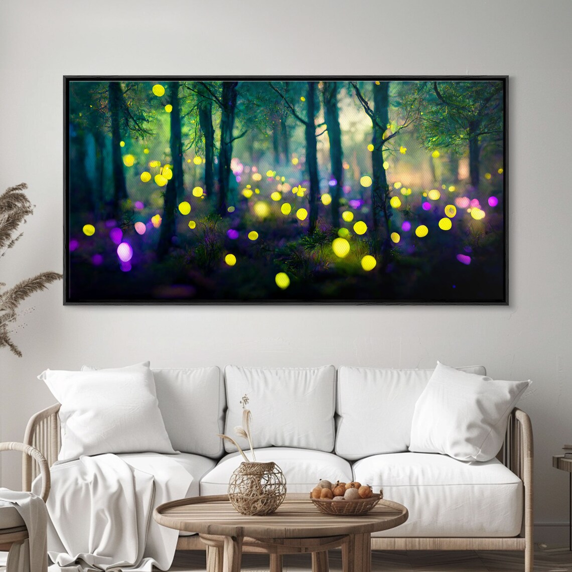 Magical Forest With Fairies Fantasy Art Print - Image 4