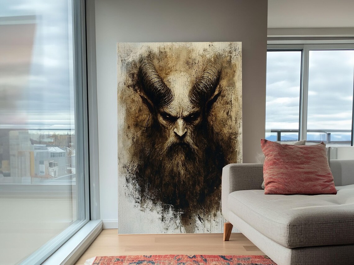 Portrait Of A Demon, Macabre Wall Art Print