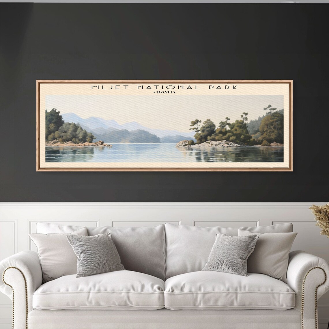 Mljet National Park Croatia Calm Lake Forested Shores Vintage Travel Poster - Image 2