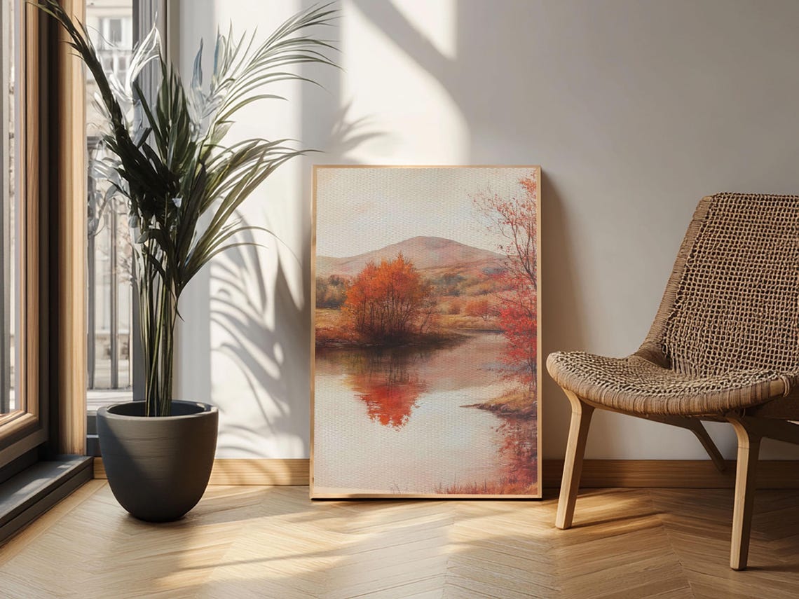 West Texas Desert Landscape Framed Print Fall In The Texas Desert Desert Landscape Painting Original Artwork Minimalist - Image 4