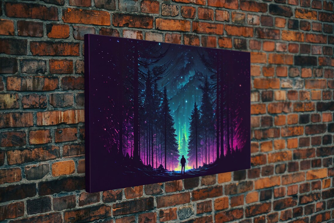 Van Gogh-Inspired Starry Night Forest Art Print - Image 5