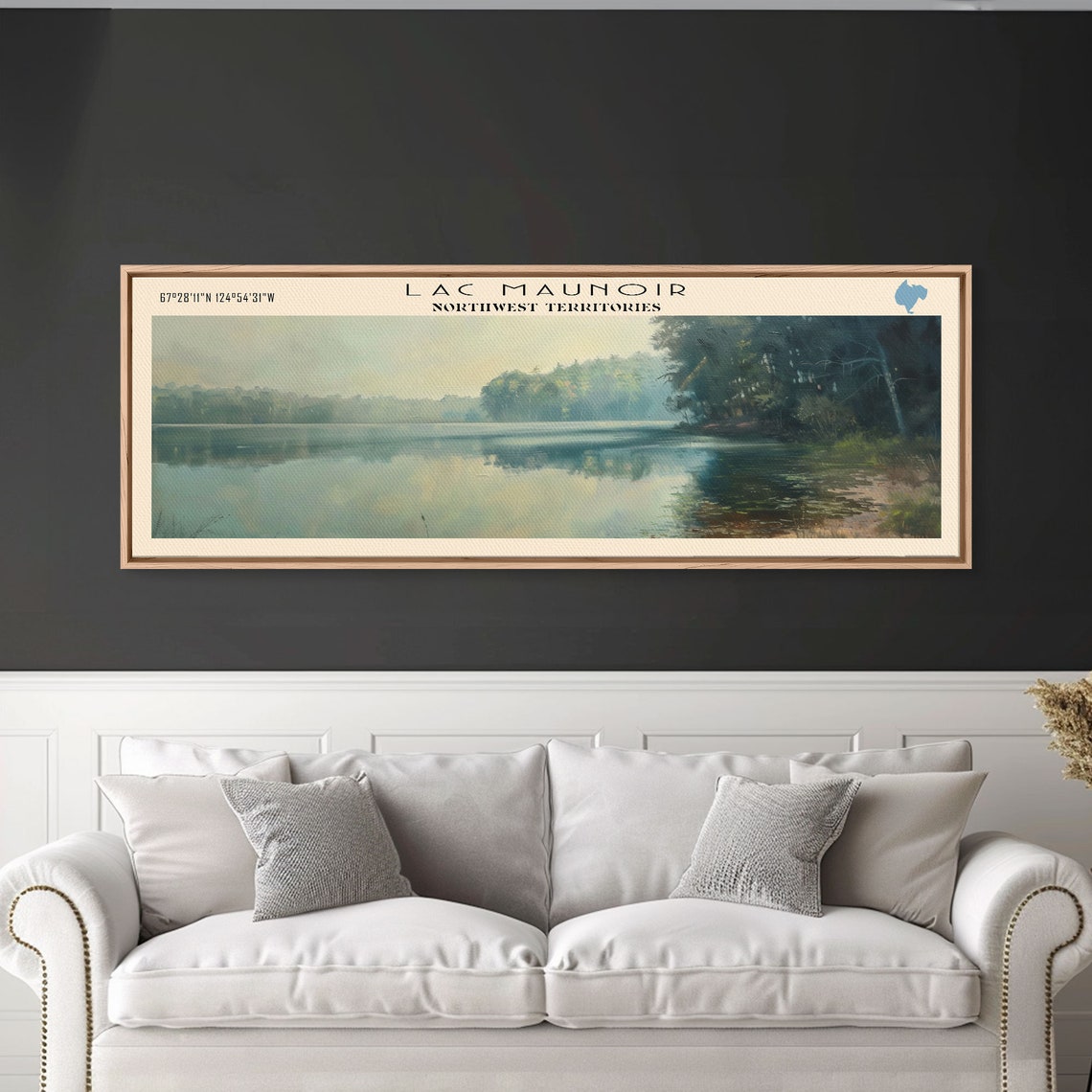 Lac Maunoir Northwest Territories Teal Water Lush Forest Poster - Image 5