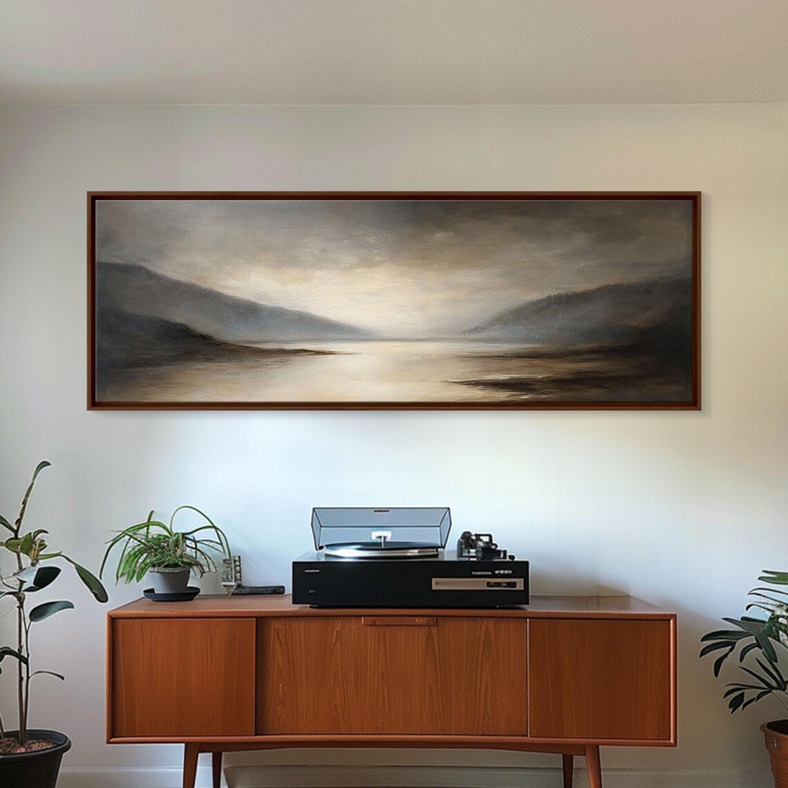 Moody Seascape, Modern Cloudy Day Wall Art Print - Image 3
