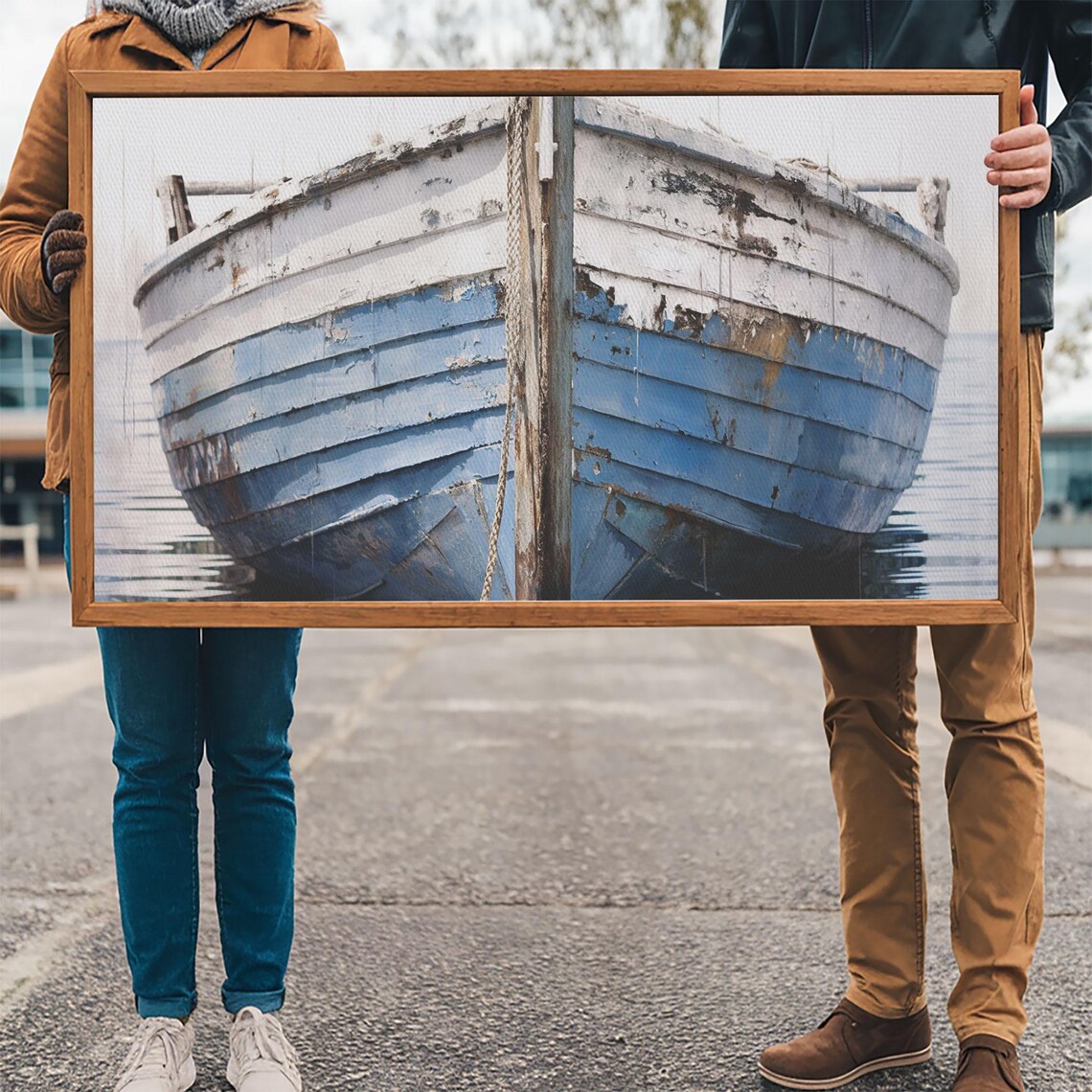 Old Wooden Ship Nautical Lakehouse Decor Wall Art Print - Image 3