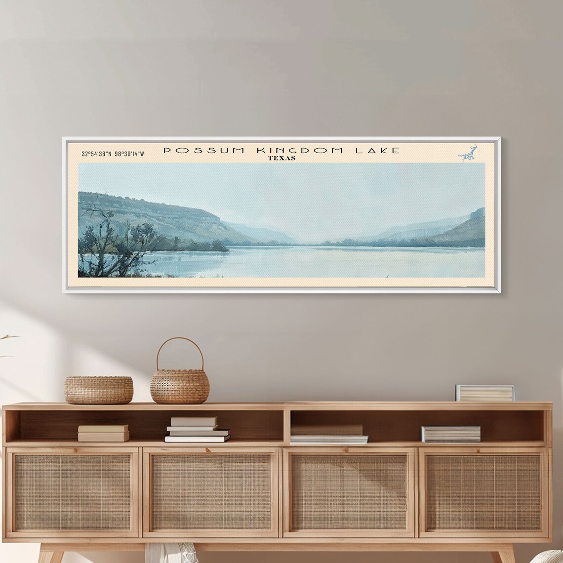 Possum Kingdom Lake Texas Travel Poster, Scenic Landscape - Image 4