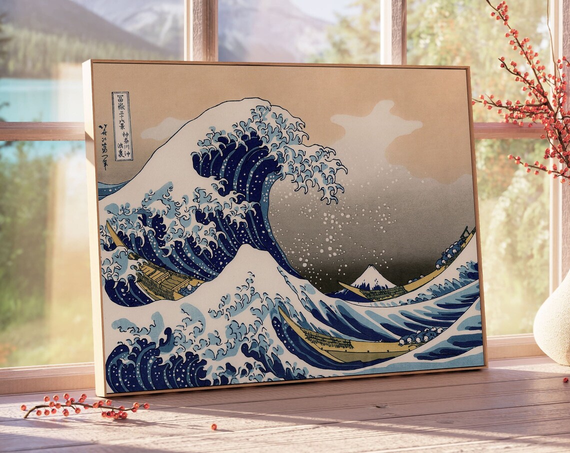 The Great Wave Off Kanagawa Japanese Poster Print