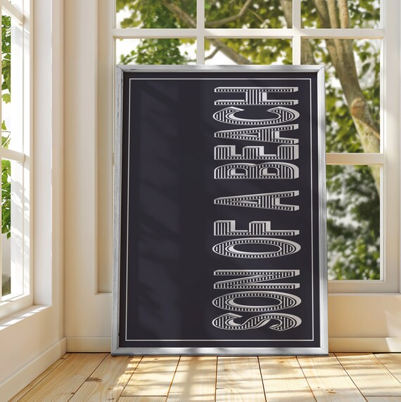 Son of a Beach Black and White Art Deco Funny Typography Poster