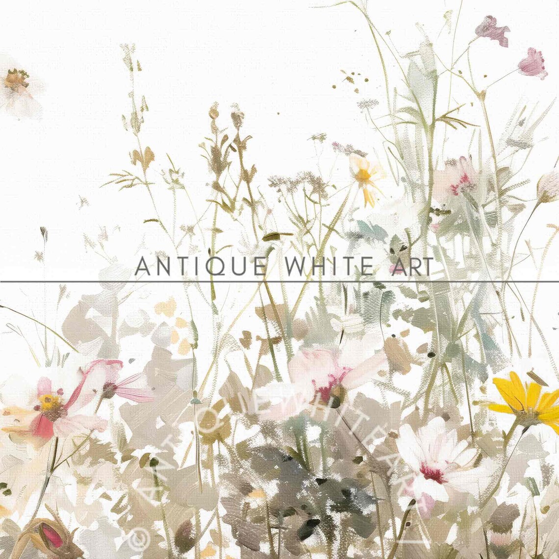 Spring Wildflower Field Art Print, Farmhouse Decor - Image 3