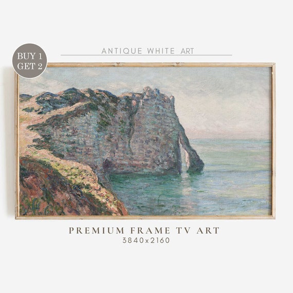 Summer Monet Frame Tv Art Vintage Coastal Landscape Summer Art For Frame Tv Sea Painting Tv07