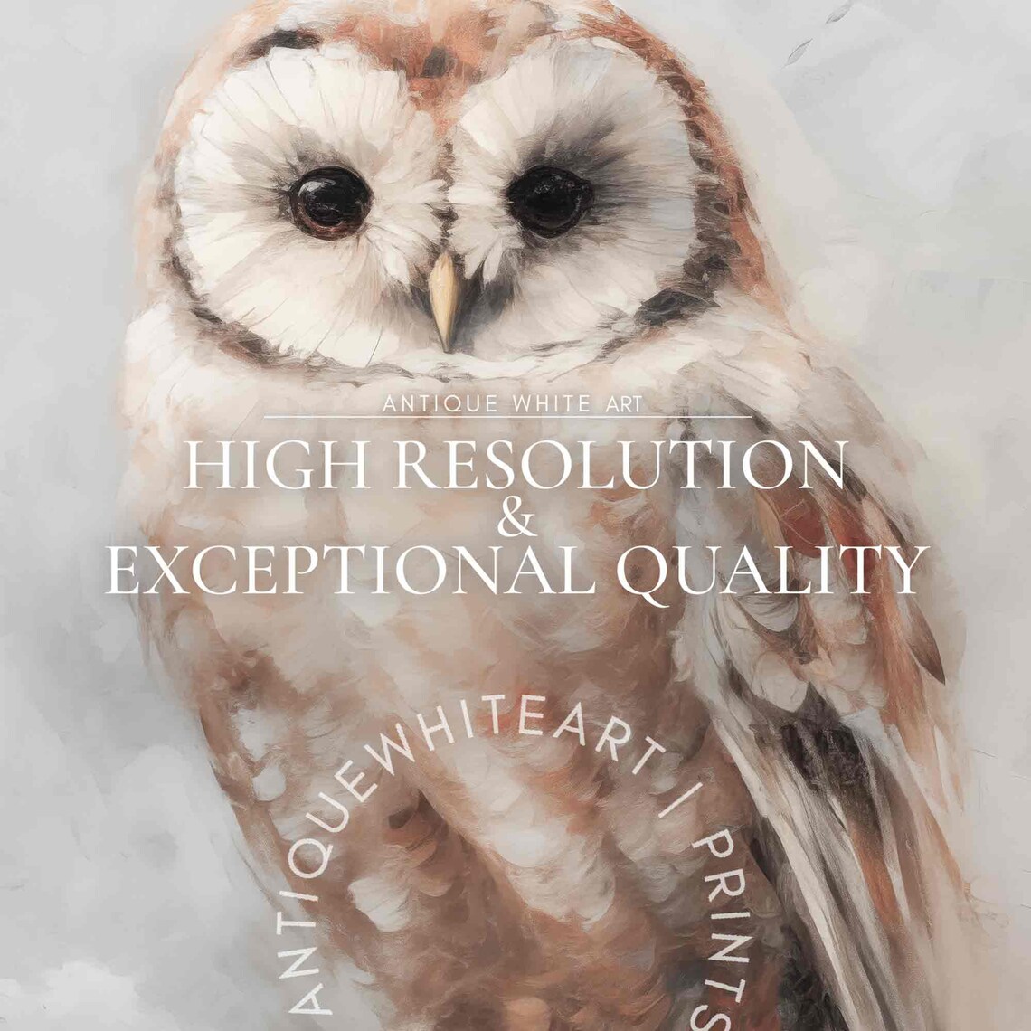 Vintage Farmhouse Owl In Winter Art Print - Image 4