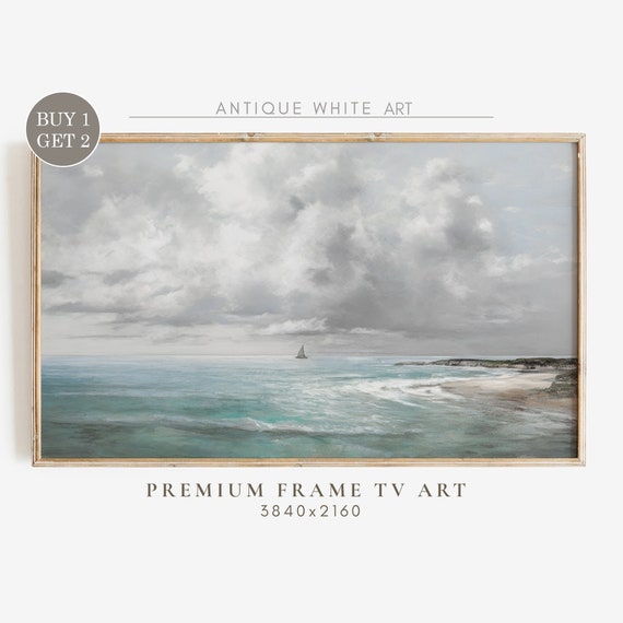 Summer Seascape Painting, Ocean Travel Poster