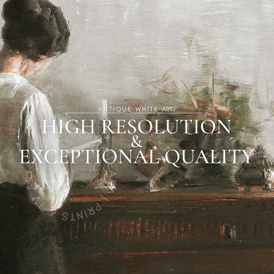 Vintage Neutral Frame Tv Art Antique French Moody Portrait Neutral Country Farmhouse Painting The Frame Tv Art Wa20 - Image 4