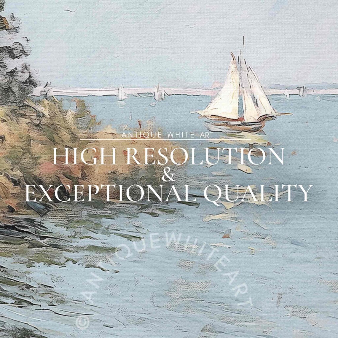 Monet-Inspired Coastal Landscape, Seaside Art Print - Image 2