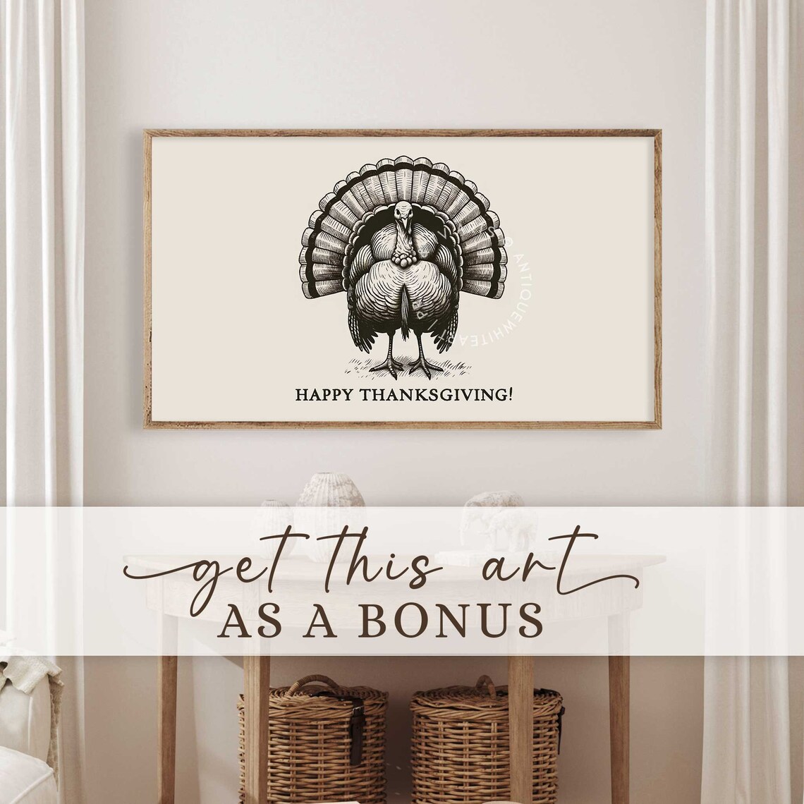 Thanksgiving Pumpkins Painting Art Print, Holiday Decor - Image 4