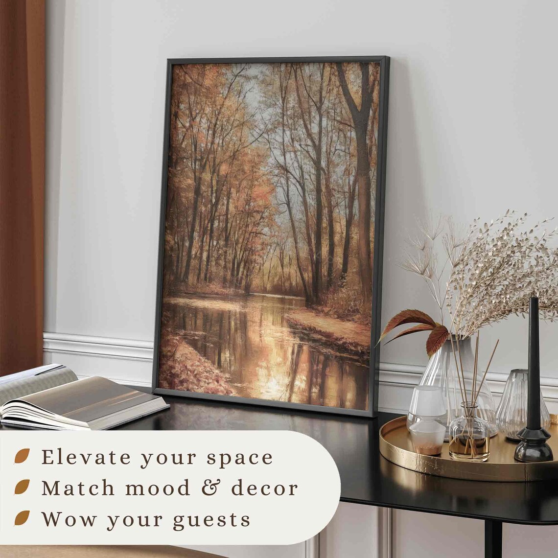 Fall Landscape Painting Vintage Autumn Art Print - Image 3