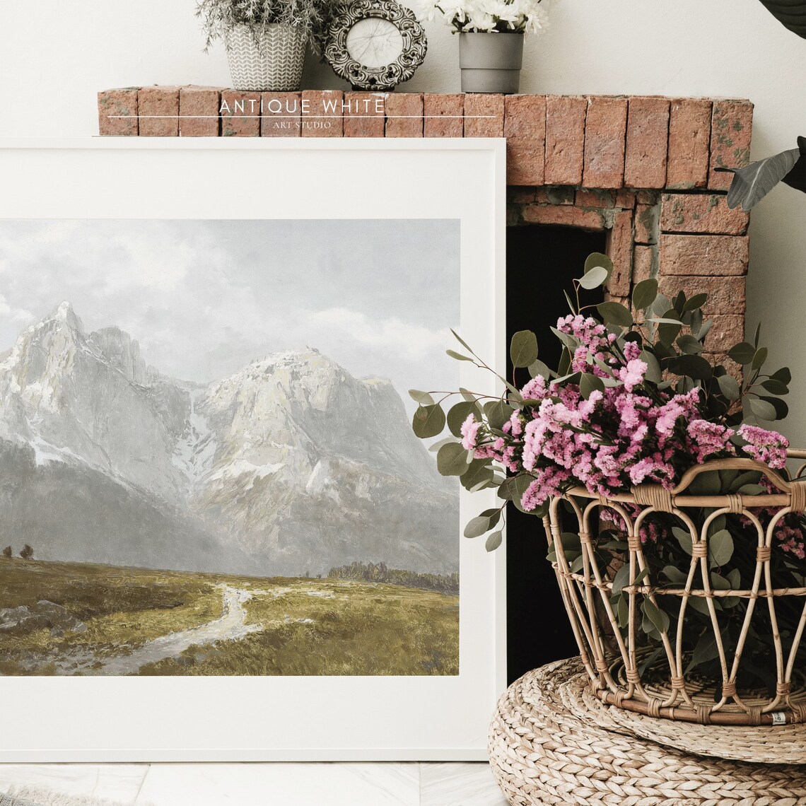 Austrian Mountains Vintage Mountain Landscape Art Print - Image 2