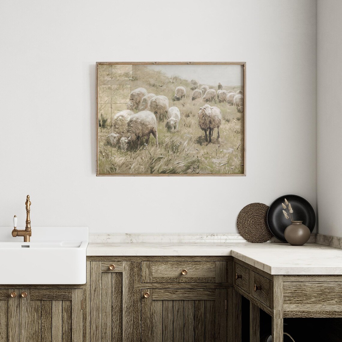 Easter Oil Painting, Spring Country Decor - Image 2