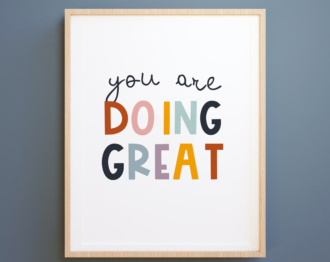 Positive Quote Kids Decor Art Print