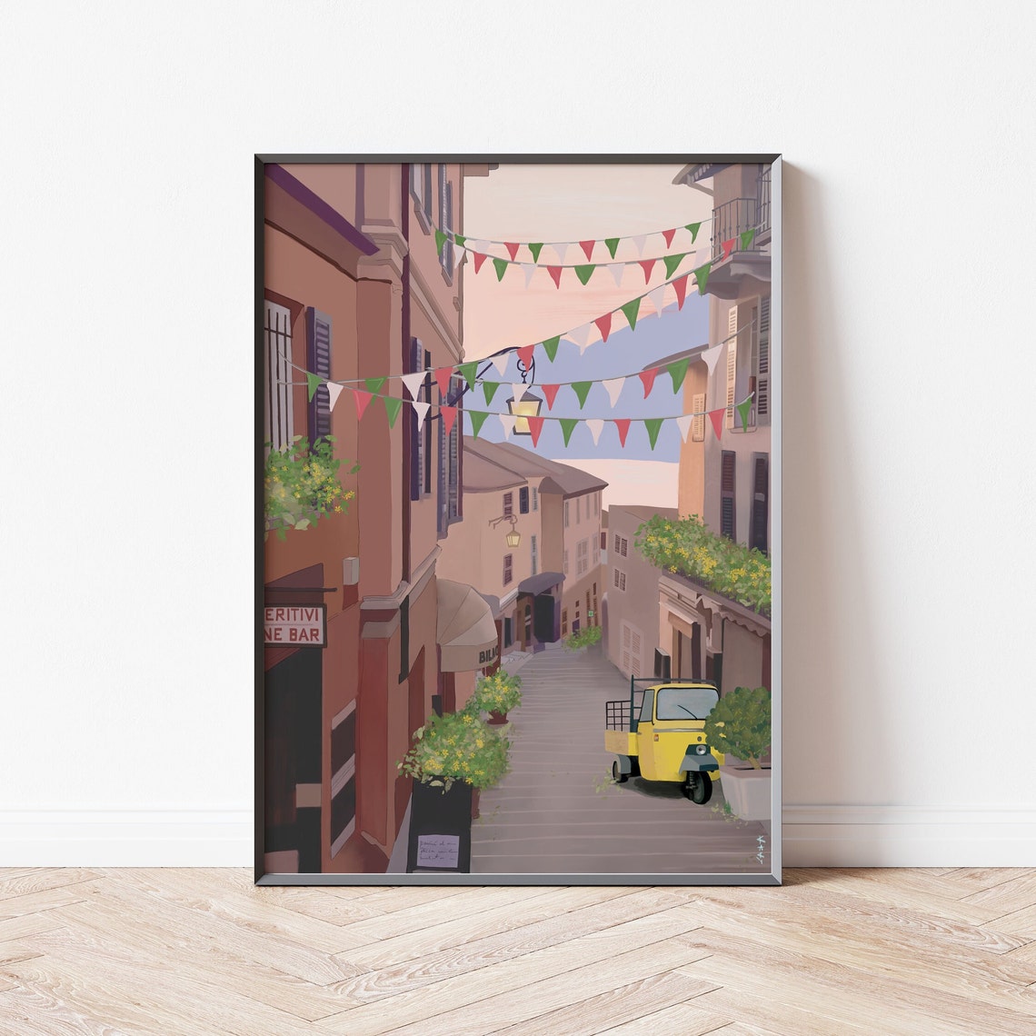 Italy City Print Italy Illustration Lake Como Poster Italy Travel Art Italy Print Amalfi Coast Print Bellagio Lake Como Art - Image 4