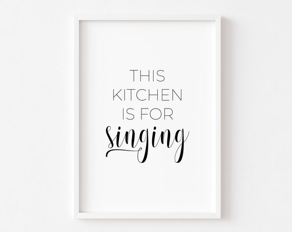 Singing Food Kitchen Art Print, Home Decor