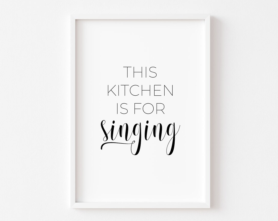 Singing Food Kitchen Art Print, Home Decor