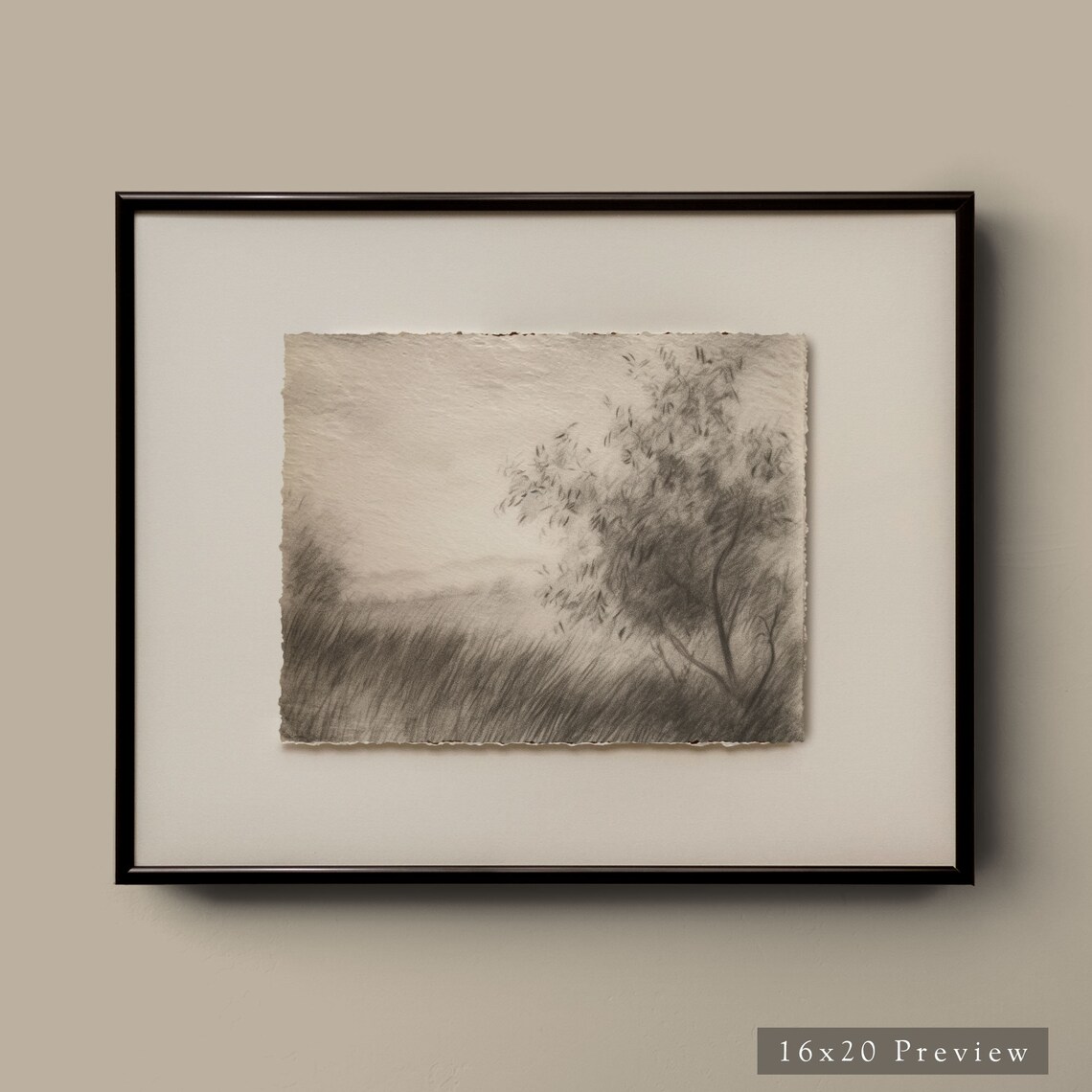 Moody Lakeside Landscape, Antique Style Art Print - Image 6