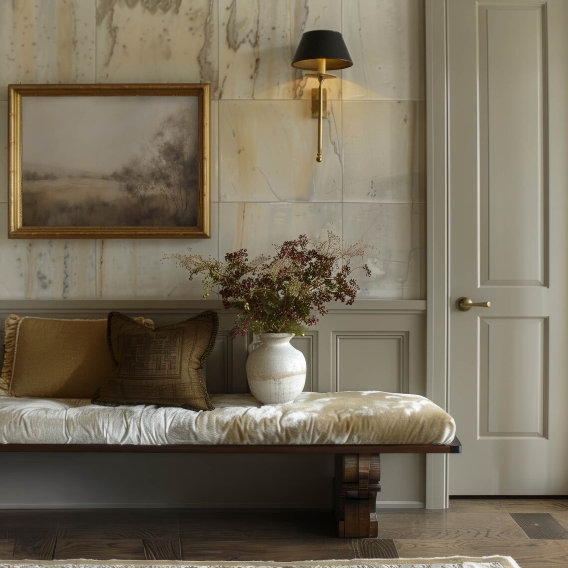 Neutral Sepia Landscape Art Print, Modern Cottage Style - Image 3
