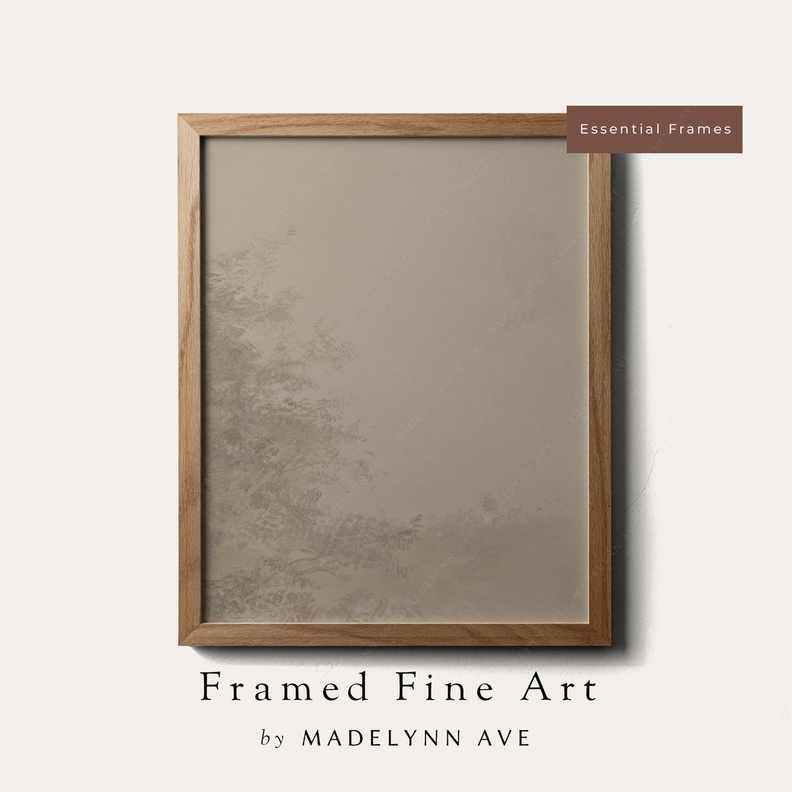 Soft Sepia Abstract Foliage In The Lower Left Corner Art Poster