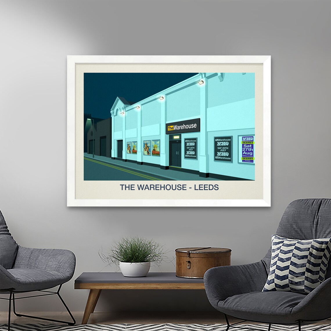 Warehouse Nightclub Art Print, Nightclub Poster - Image 2