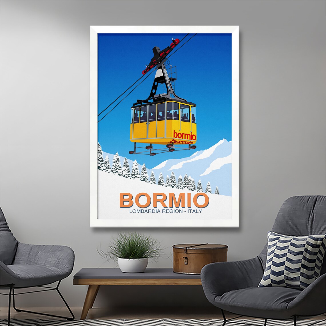 Bormio Ski Resort Poster, Ski Travel Poster - Image 2