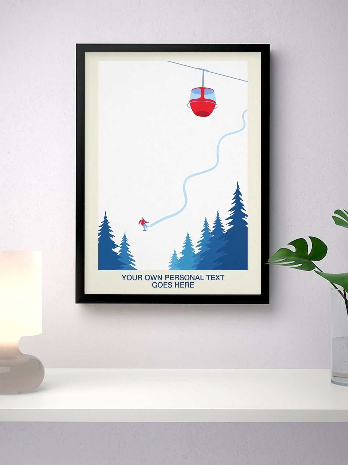 Personalised Minimalist Snowboard Poster, Snowboarder - Image 3