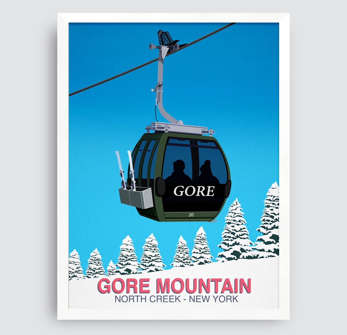Gore Mountain New Gondola Ski Resort Poster - Image 3