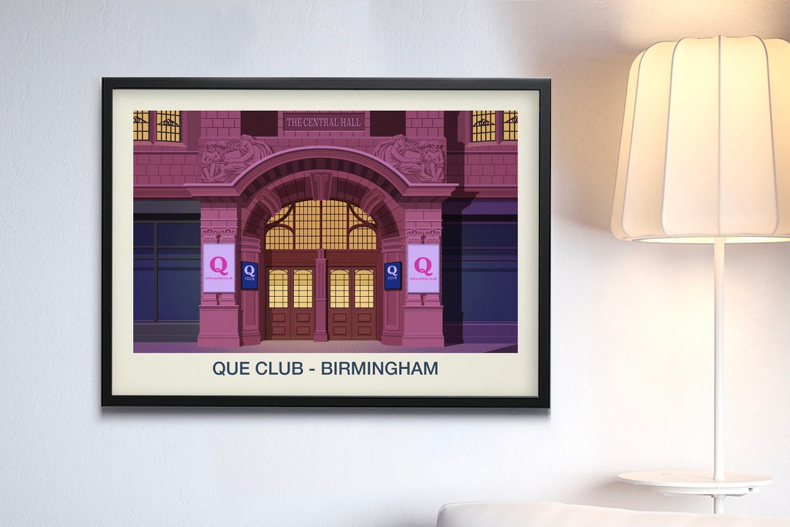 Que Club Birmingham Nightclub Poster Central Hall Venue Artwork - Image 3