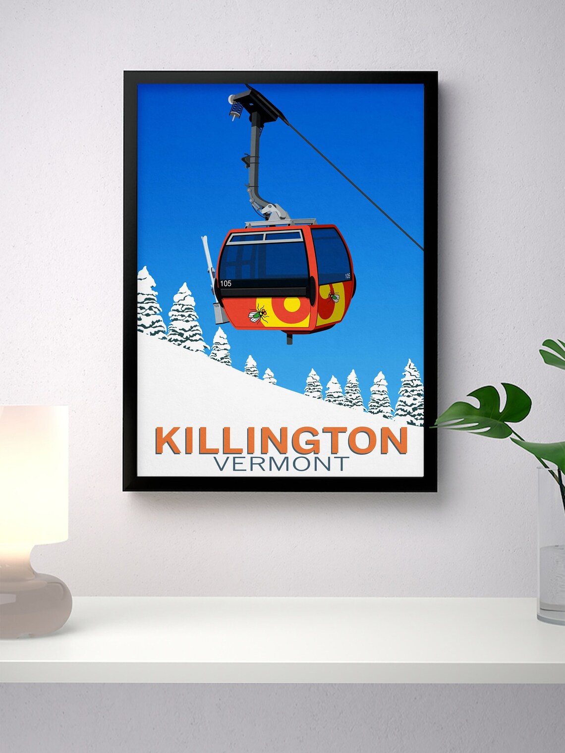 Killington Ski Resort Gondola Travel Poster - Image 4