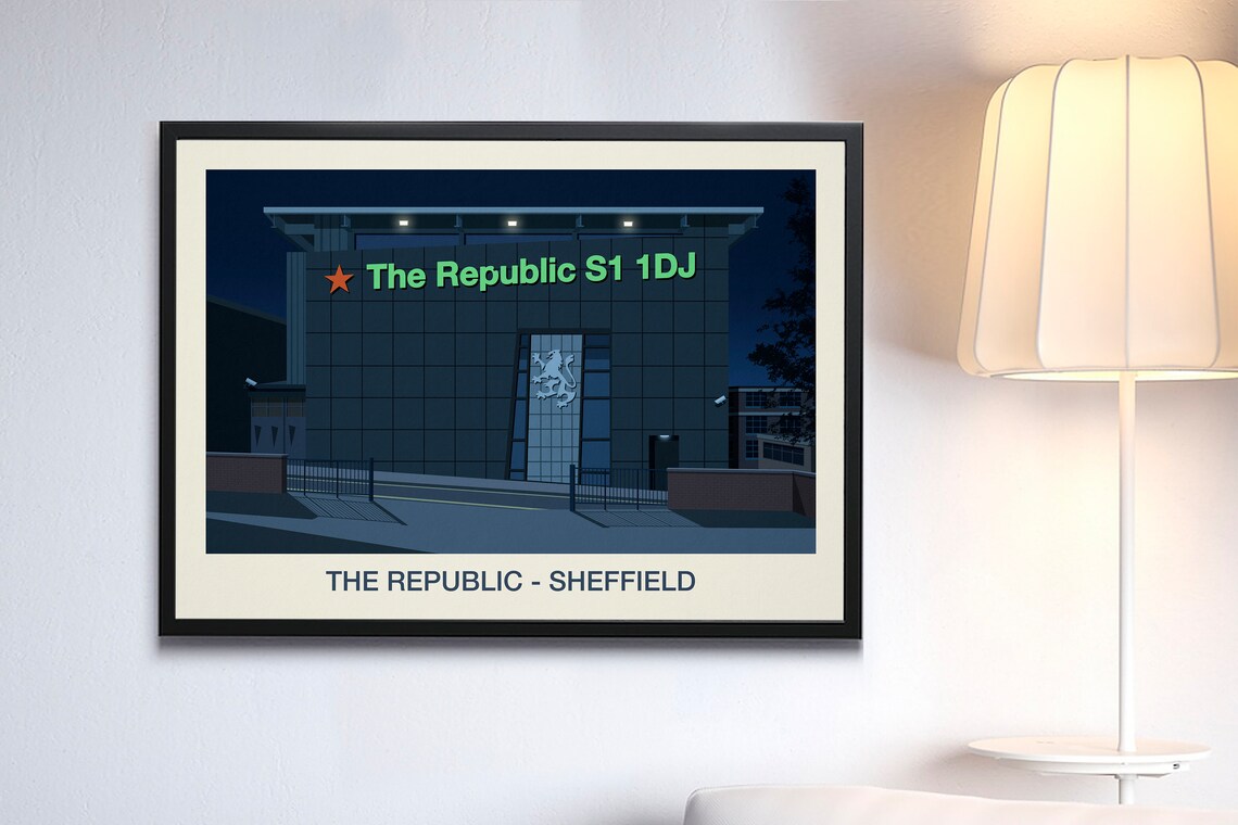 The Republic Nightclub Poster, Retro Nightlife Art Print - Image 3
