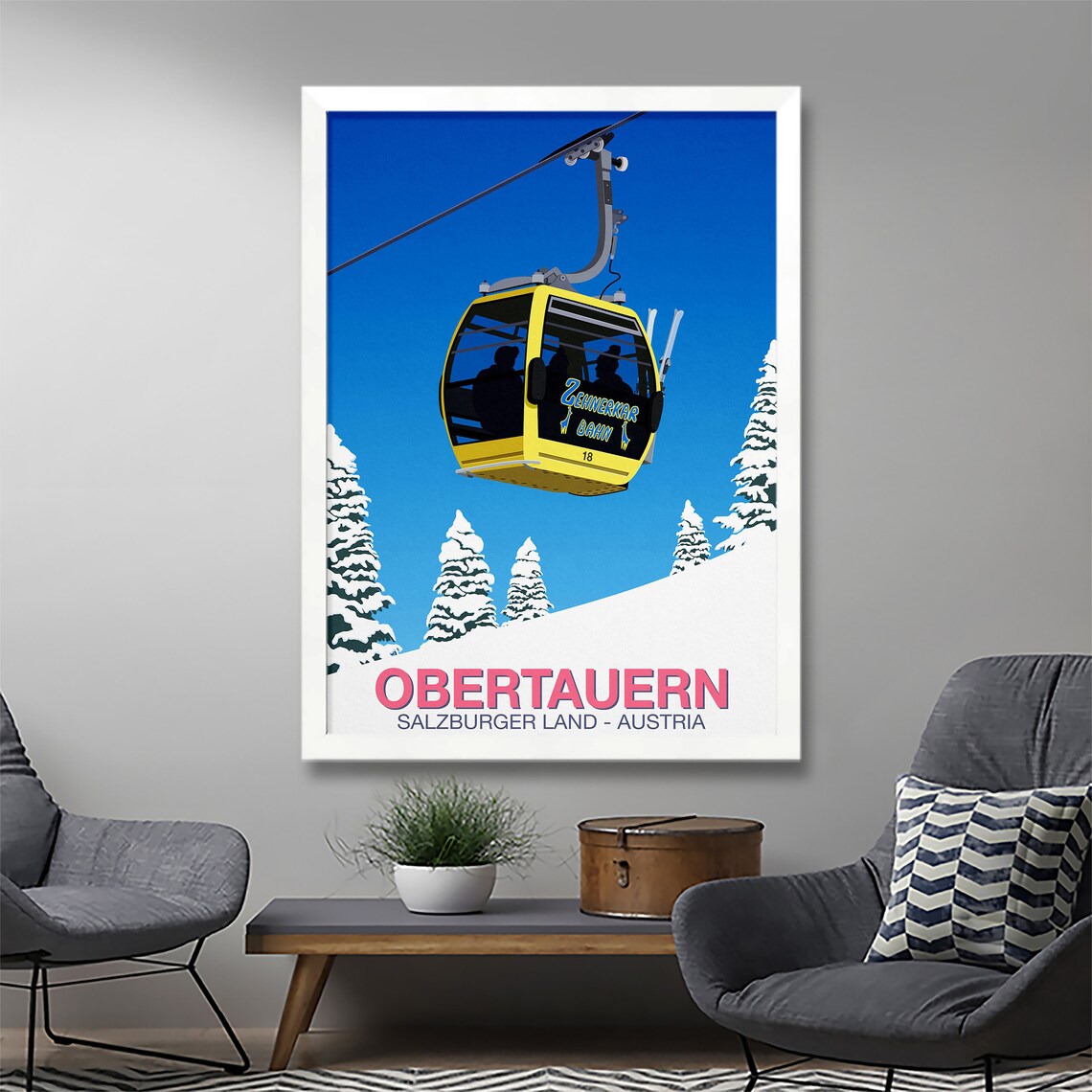 Obertauern Ski Resort Travel Poster - Image 2