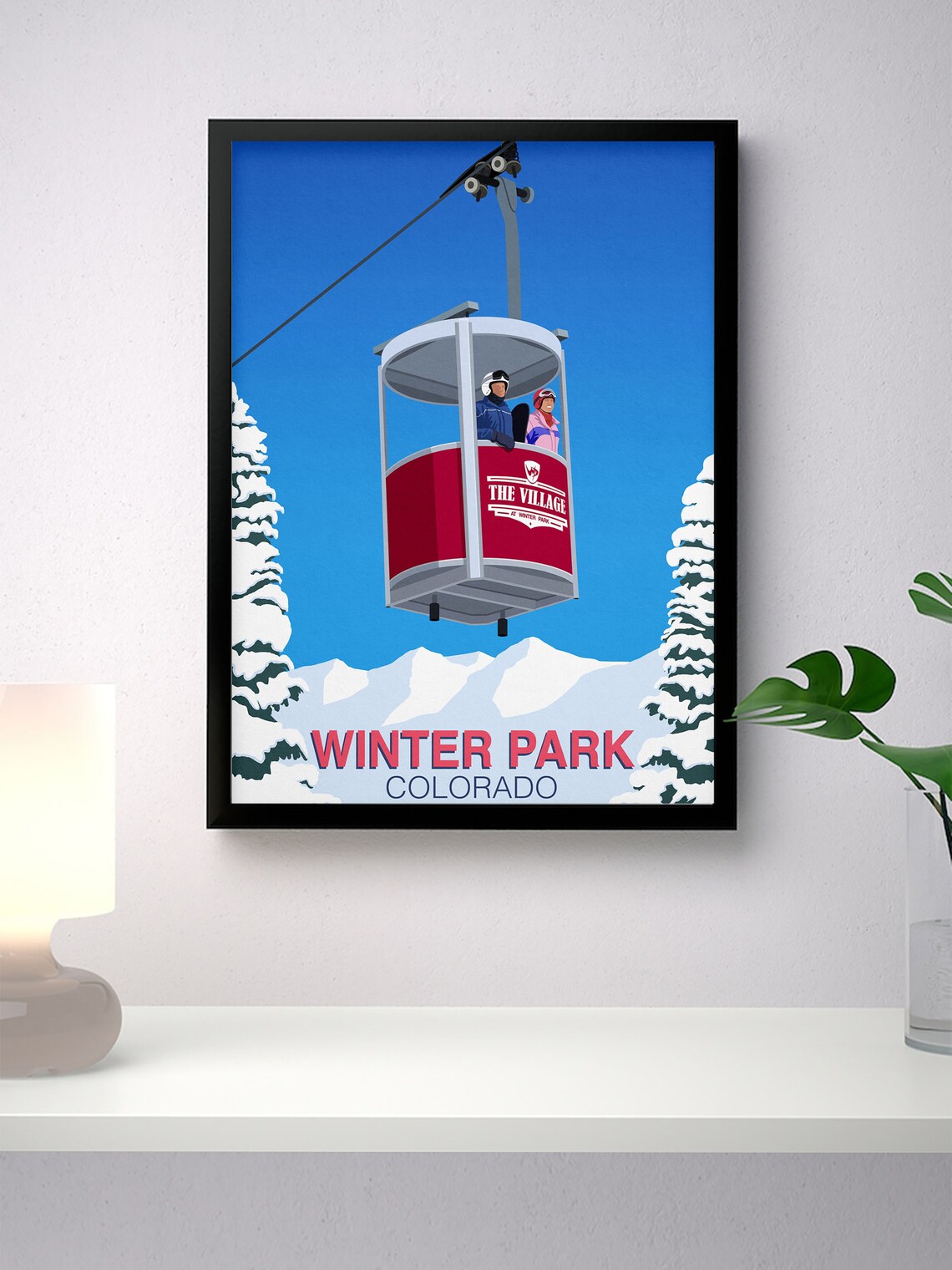 Winter Park Ski Resort Travel Poster Print - Image 4