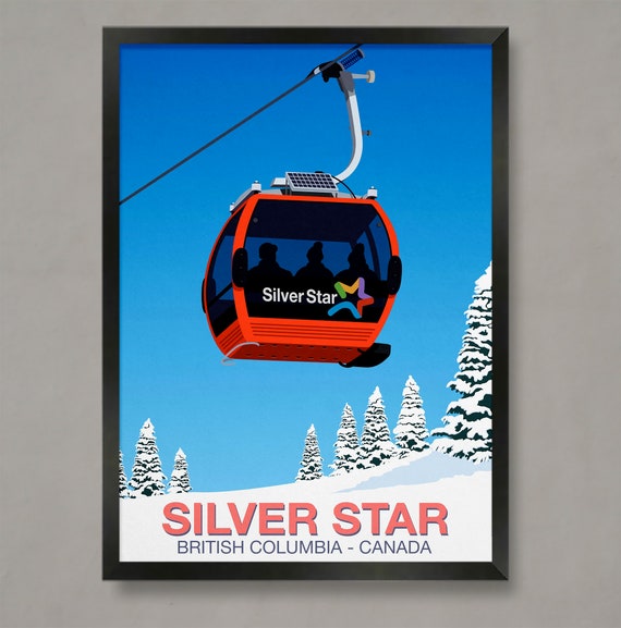 Silver Star Ski Poster Ski Resort Poster Ski Print Snowboard Poster Ski Gifts Ski Poster