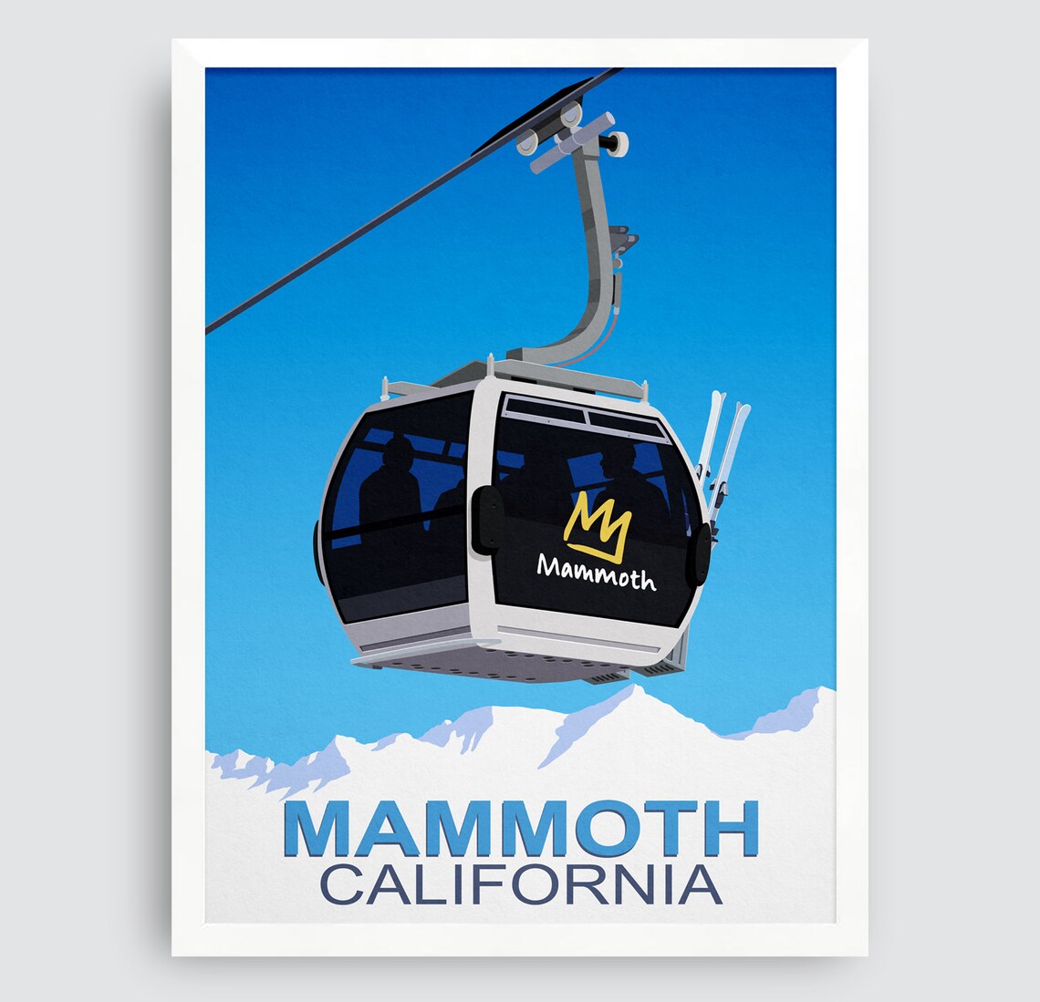 Mammoth Ski Resort California Travel Poster - Image 3
