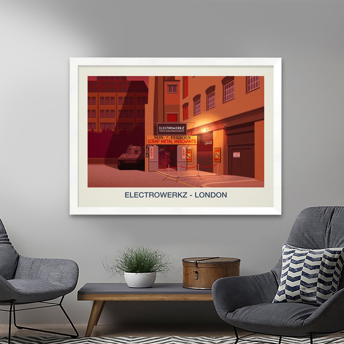 Electrowerkz London Venue Bar Neon Nightlife Industrial Wall Art - Image 2