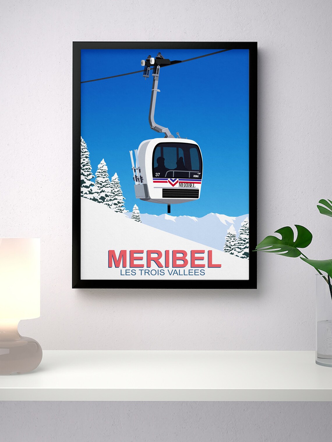 Meribel Ski Resort Travel Poster, Ski Gifts - Image 4
