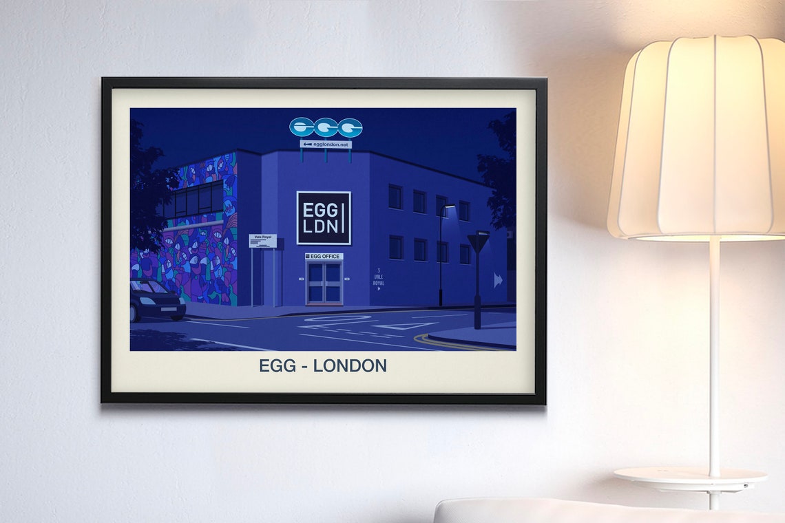 Egg London Nightclub Poster Vale Royal Mural Venue Night Artwork - Image 3