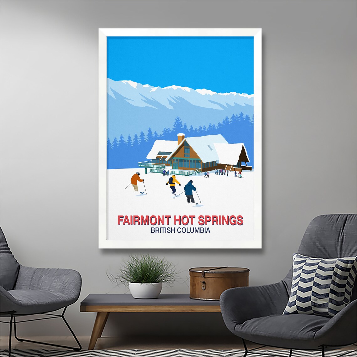 Fairmont Hot Springs British Columbia Ski Lodge Resort Poster - Image 2