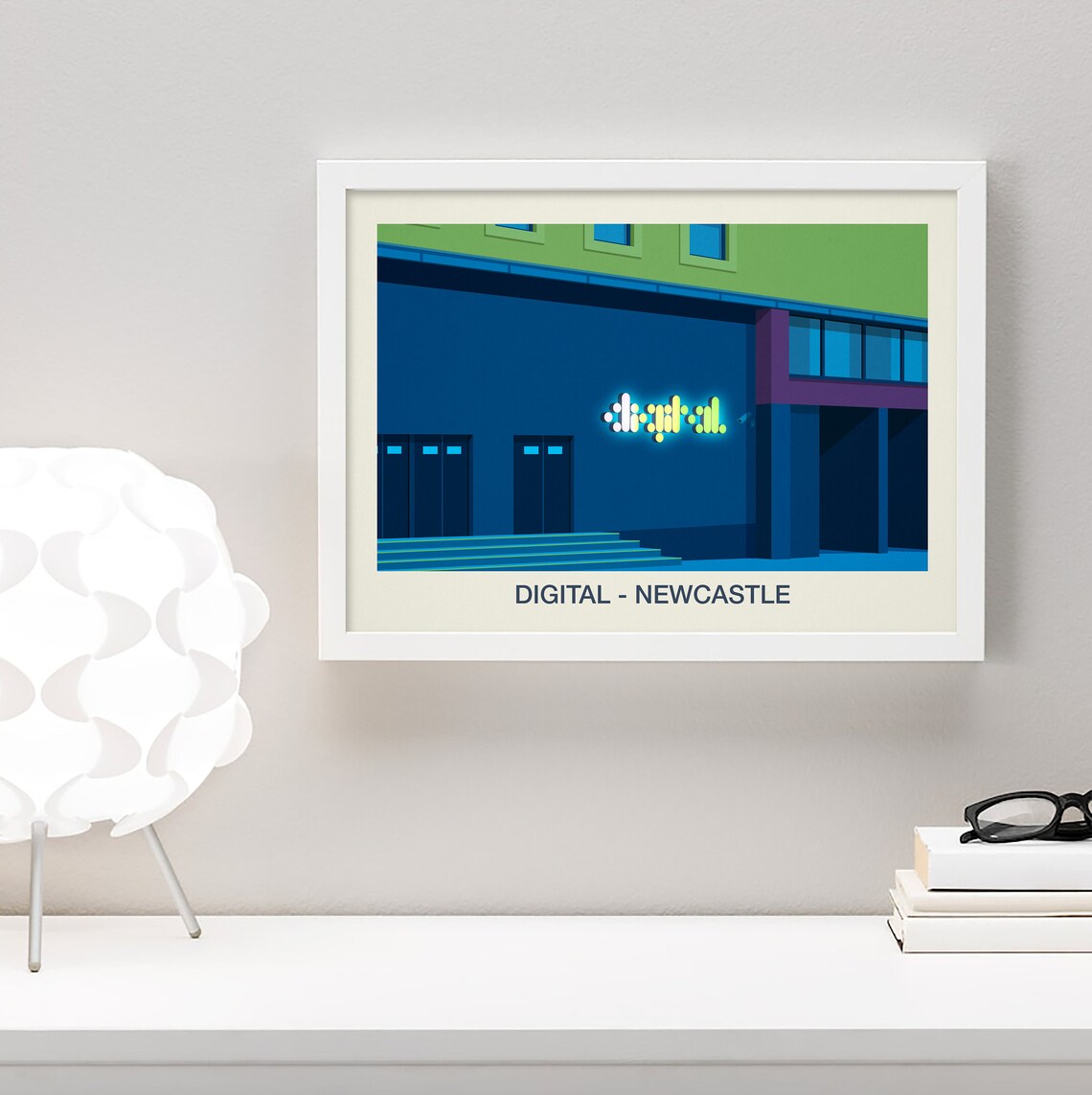 Digital Newcastle Nightclub Neon Electronic Music Venue Wall Art - Image 4