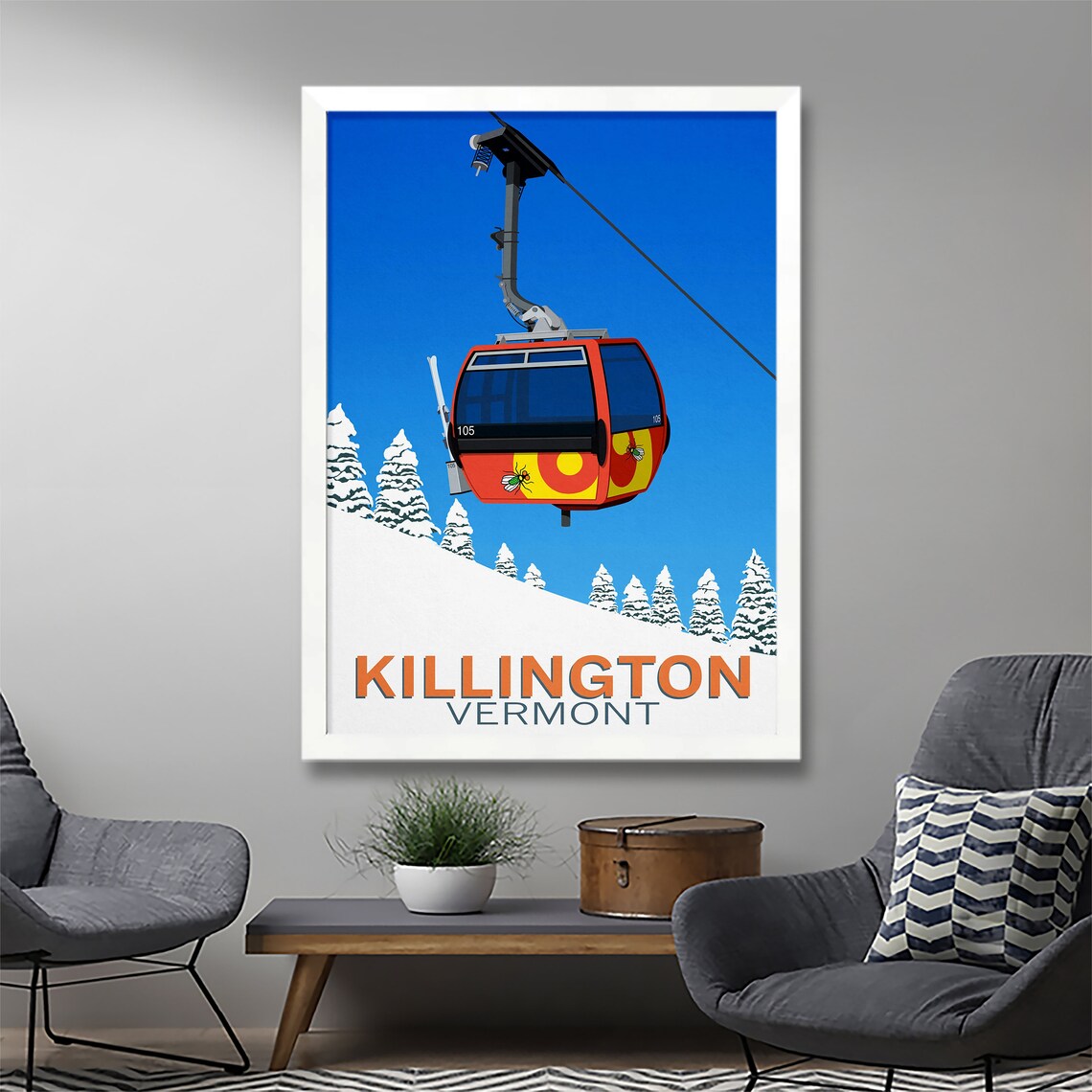 Killington Ski Resort Gondola Travel Poster - Image 2