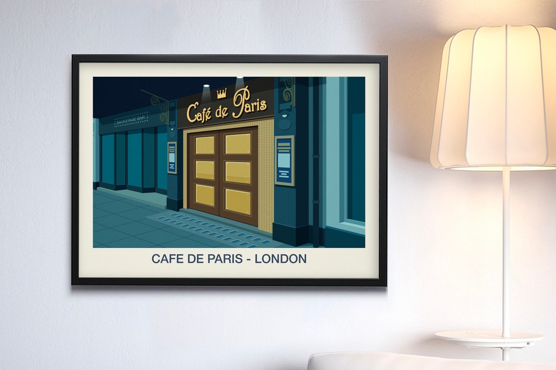 Cafe de Paris London Nightclub Poster Gold Signage Venue Artwork - Image 3